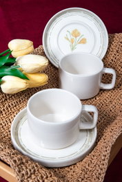 Hermia Mimoza Juego de tazas de té de 4 piezas Multicolor